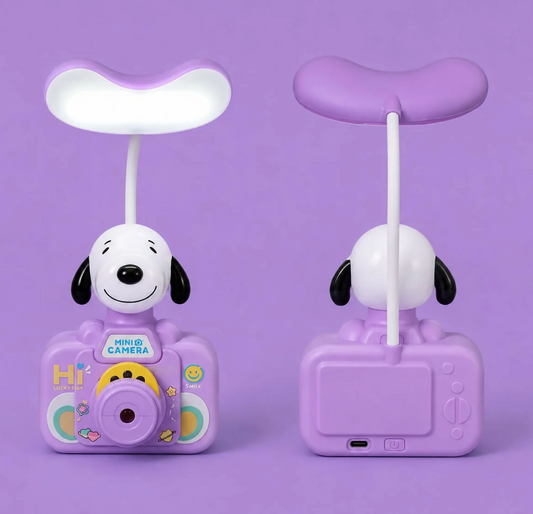 Kids Cartoon Projector LED Table Lamp, 3 Light Modes, Rechargeable - Purple